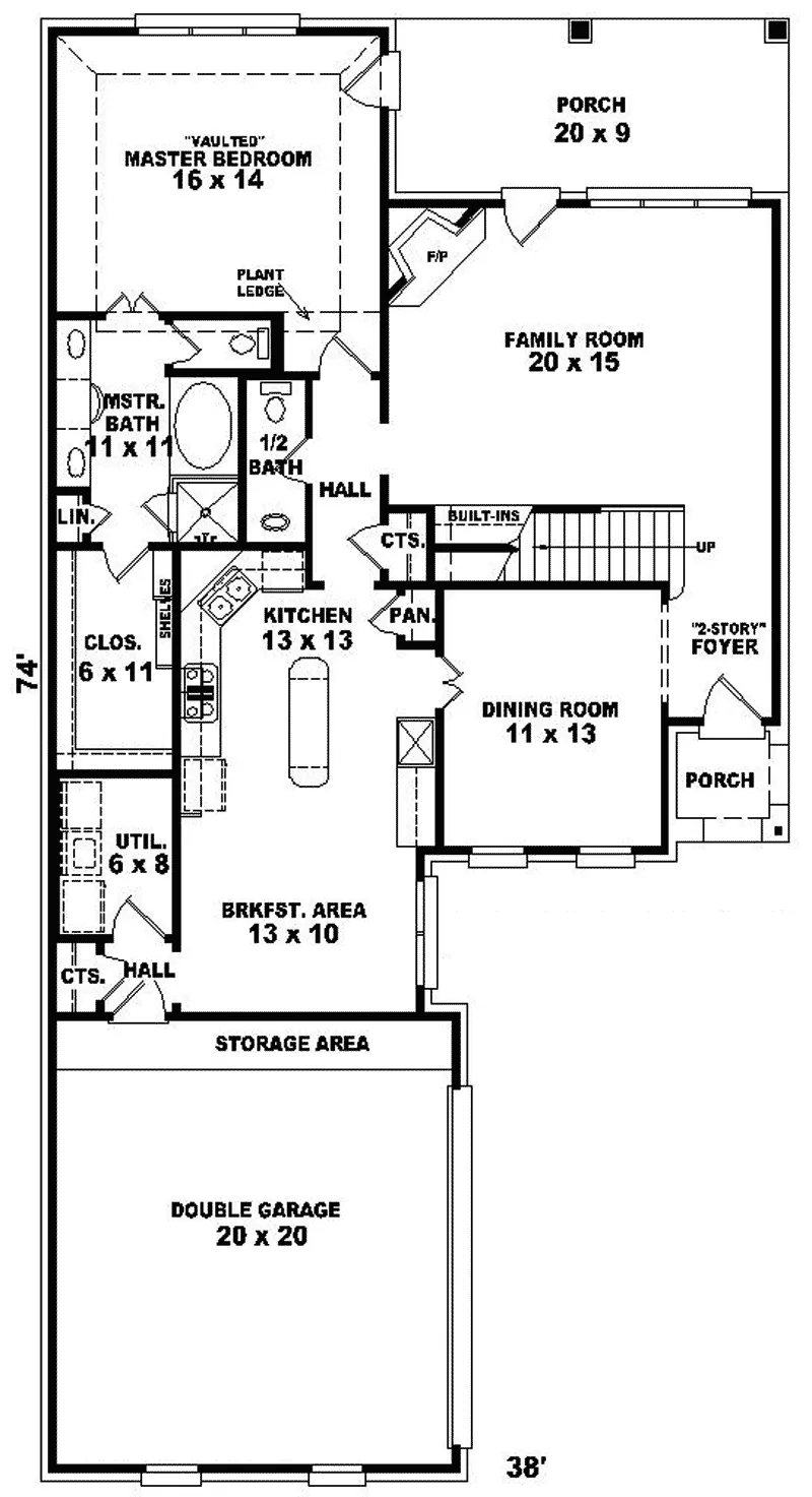 Colonial House Plan First Floor - Half Hollow Hill Colonial Home 087D-0363 - Search House Plans and More