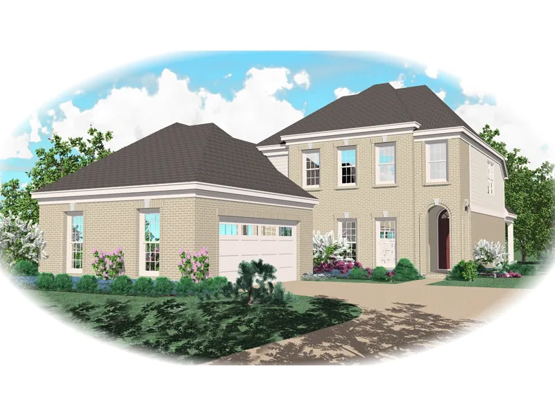 Colonial House Plan Front of Home - Half Hollow Hill Colonial Home 087D-0363 - Search House Plans and More