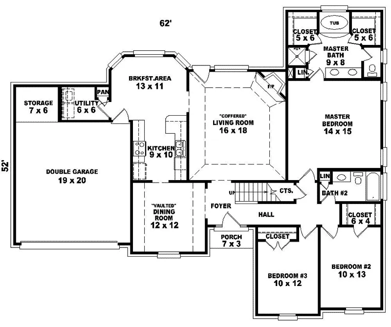 European House Plan First Floor - Palmerton Point European Home 087D-0393 - Shop House Plans and More