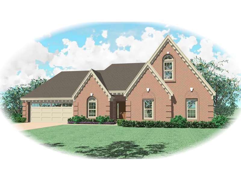 European House Plan Front of Home - Palmerton Point European Home 087D-0393 - Shop House Plans and More