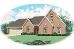 European House Plan Front of Home - Palmerton Point European Home 087D-0393 - Shop House Plans and More