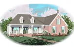 Traditional House Plan Front of Home - Mossberg Southern Home 087D-0396 - Shop House Plans and More