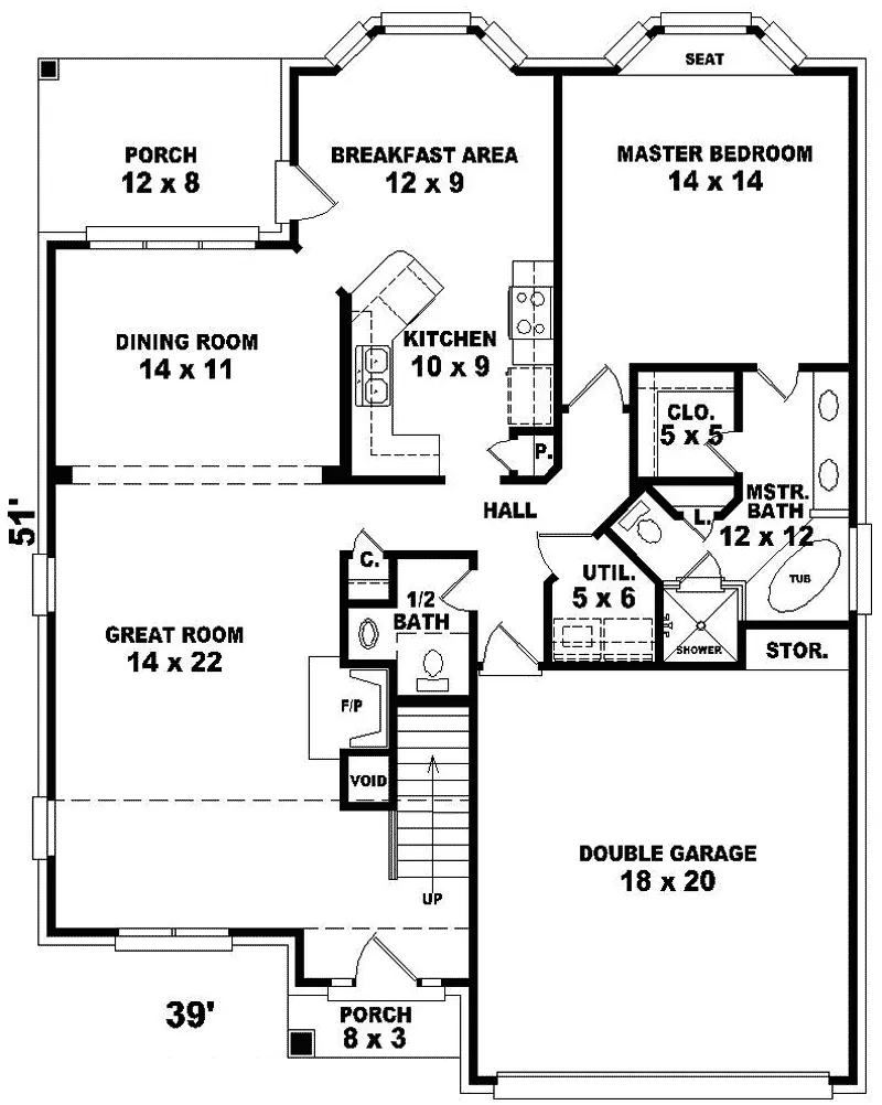 Traditional House Plan First Floor - Durango Farm Country Home 087D-0397 - Search House Plans and More