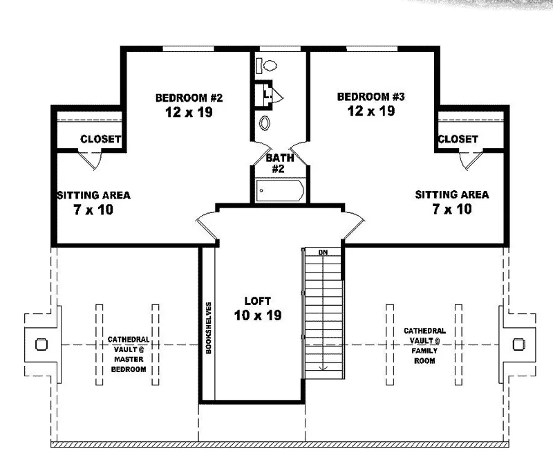 Acadian House Plan Second Floor - Santenay Acadian Home 087D-0429 - Shop House Plans and More