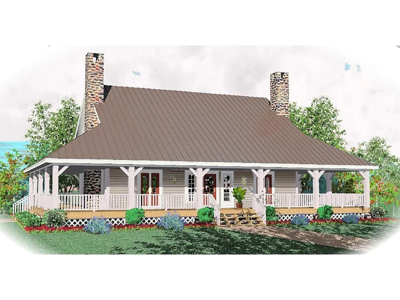 Acadian House Plan Front of Home - Santenay Acadian Home 087D-0429 - Shop House Plans and More