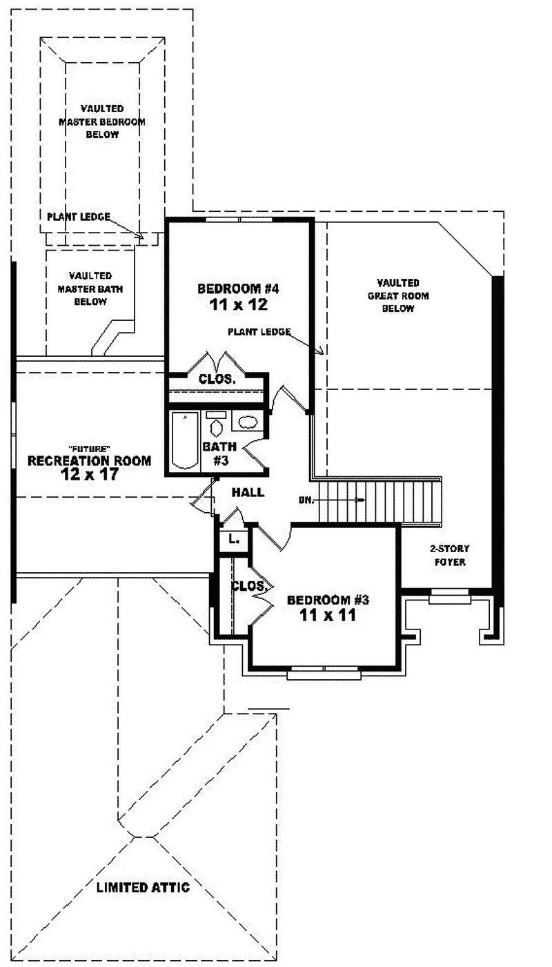 Country House Plan Second Floor - Eaglewood European Home 087D-0436 - Search House Plans and More