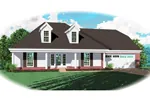 Colonial House Plan Front of Home - Dupree Terrace Plantation Home 087D-0472 - Search House Plans and More