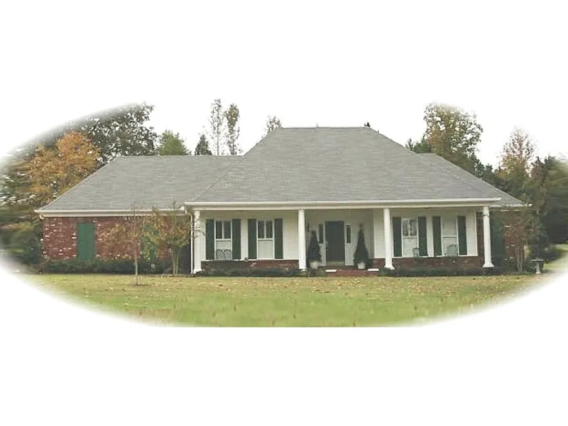 Southern Plantation House Plan Front of Home - Roosevelt Place Colonial Home 087D-0478 - Shop House Plans and More