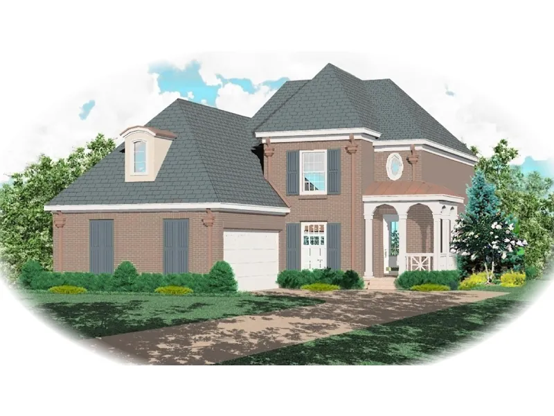 European House Plan Front of Home - Elmsford European Home 087D-0480 - Search House Plans and More
