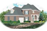 European House Plan Front of Home - Elmsford European Home 087D-0480 - Search House Plans and More