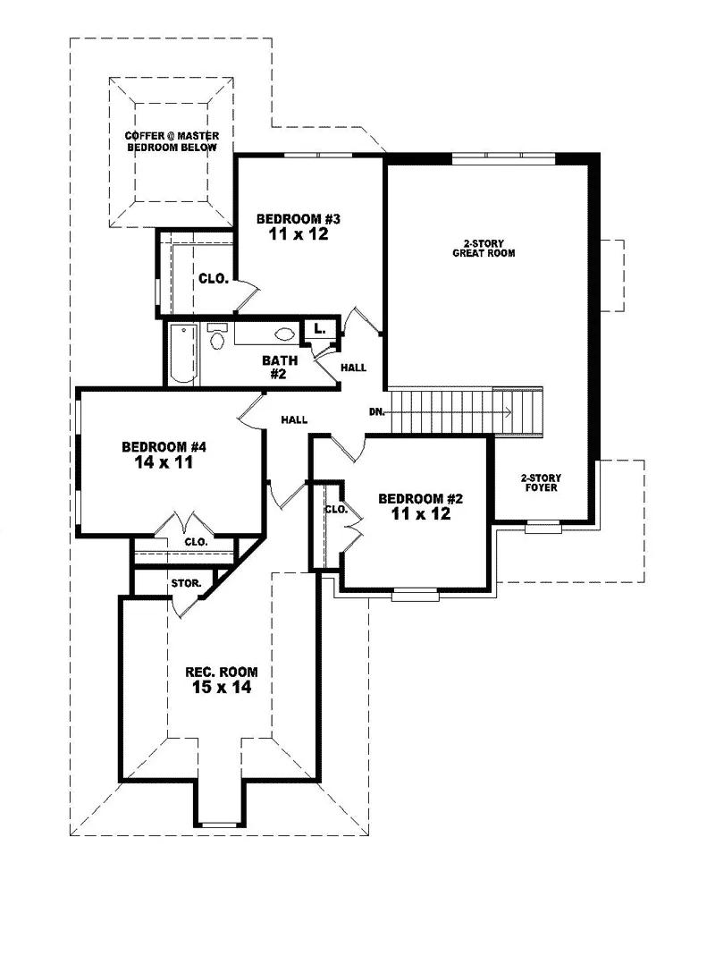 Southern House Plan Second Floor - Deckers Point Traditional Home 087D-0481 - Search House Plans and More