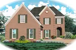 Southern House Plan Front of Home - Deckers Point Traditional Home 087D-0481 - Search House Plans and More