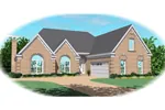 Country House Plan Front of Home - Fontanne Ranch Home 087D-0491 - Search House Plans and More