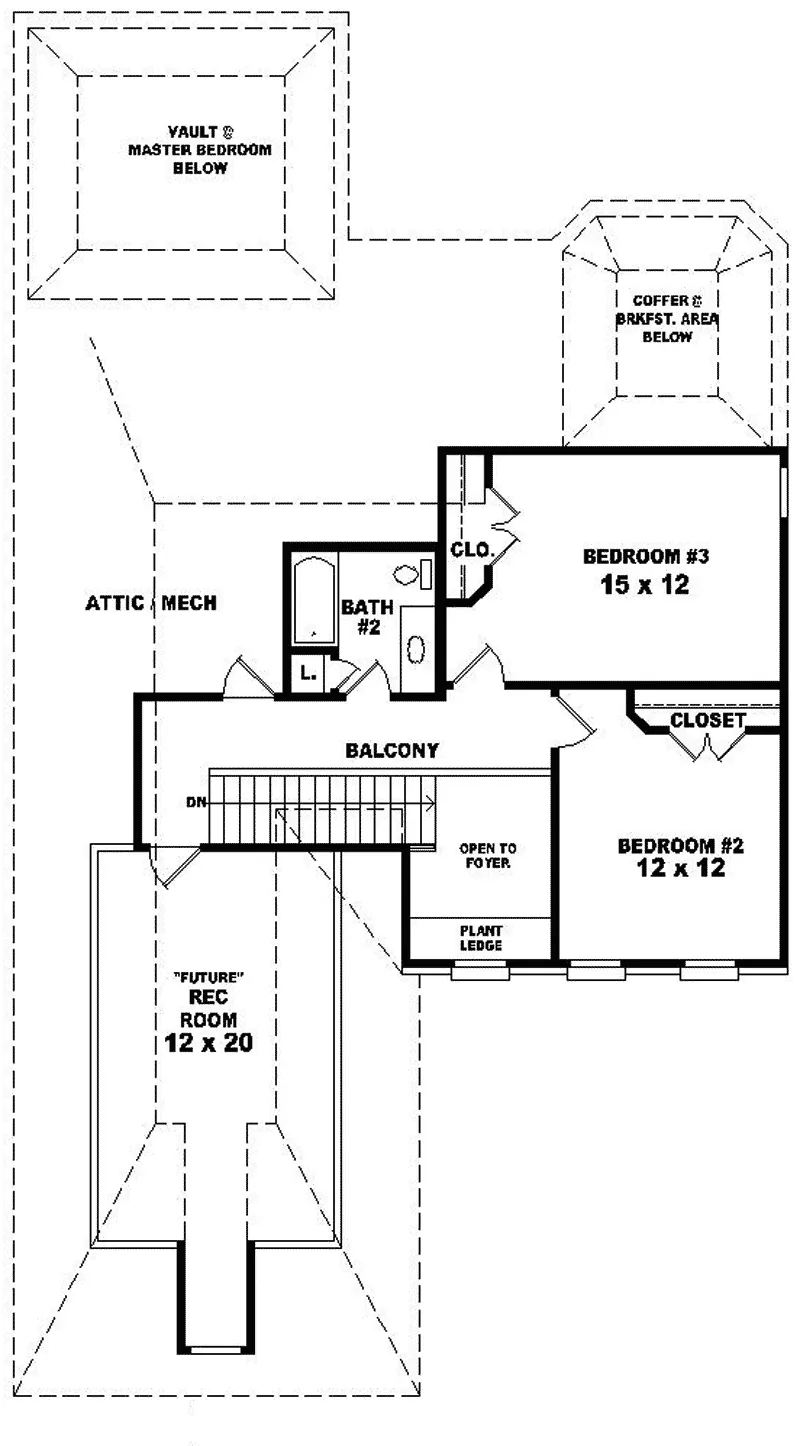 Traditional House Plan Second Floor - Calder European Home 087D-0508 - Search House Plans and More