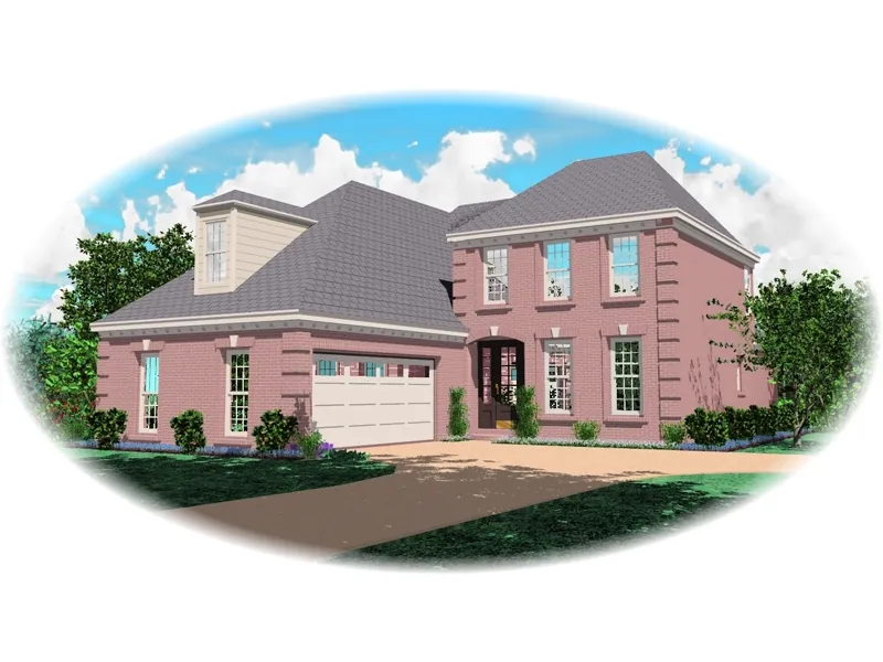 Traditional House Plan Front of Home - Calder European Home 087D-0508 - Search House Plans and More