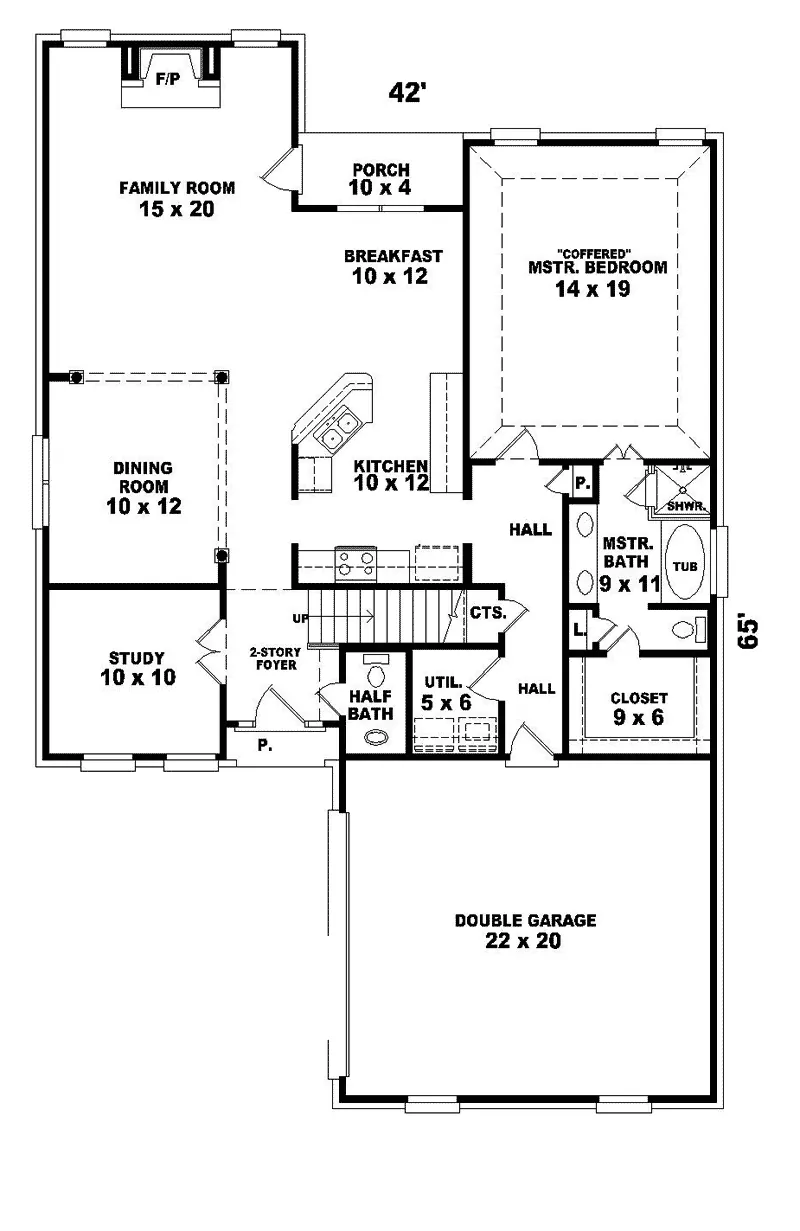 Traditional House Plan First Floor - Rockhill Georgian Style Home 087D-0525 - Shop House Plans and More