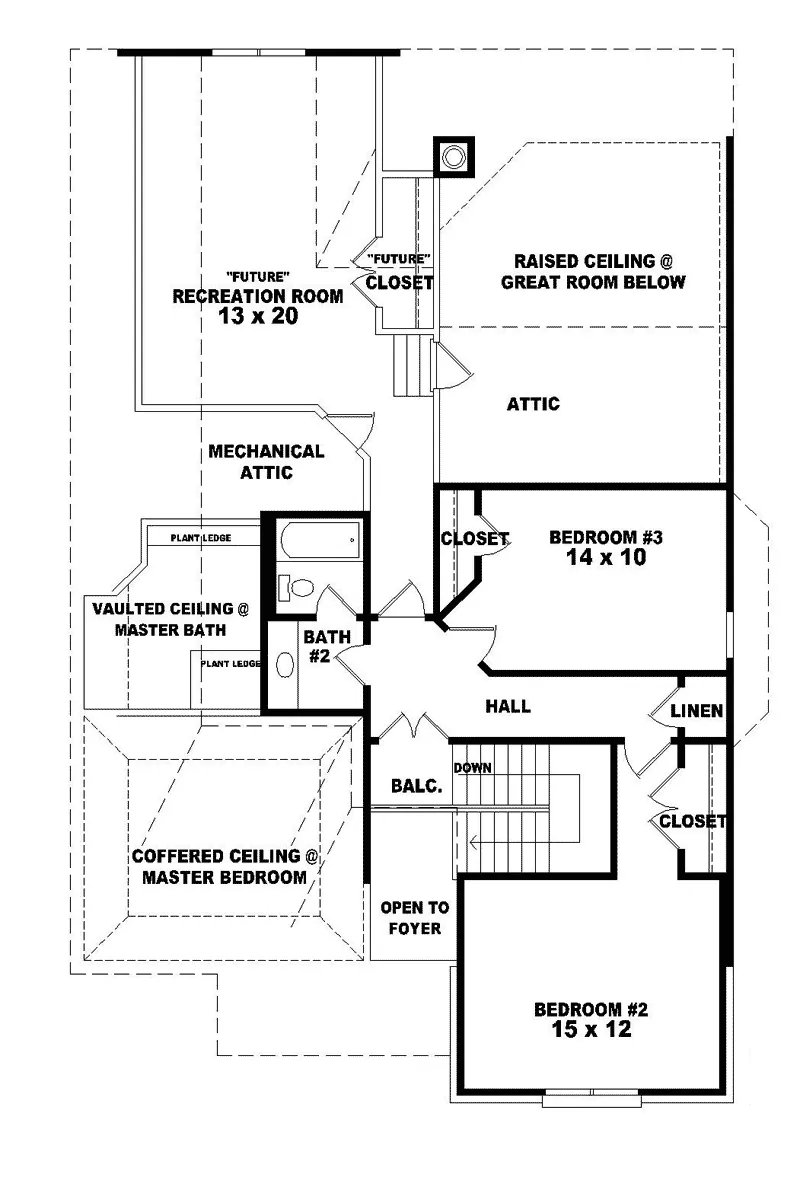 Southern House Plan Second Floor - Daegan European Home 087D-0530 - Search House Plans and More