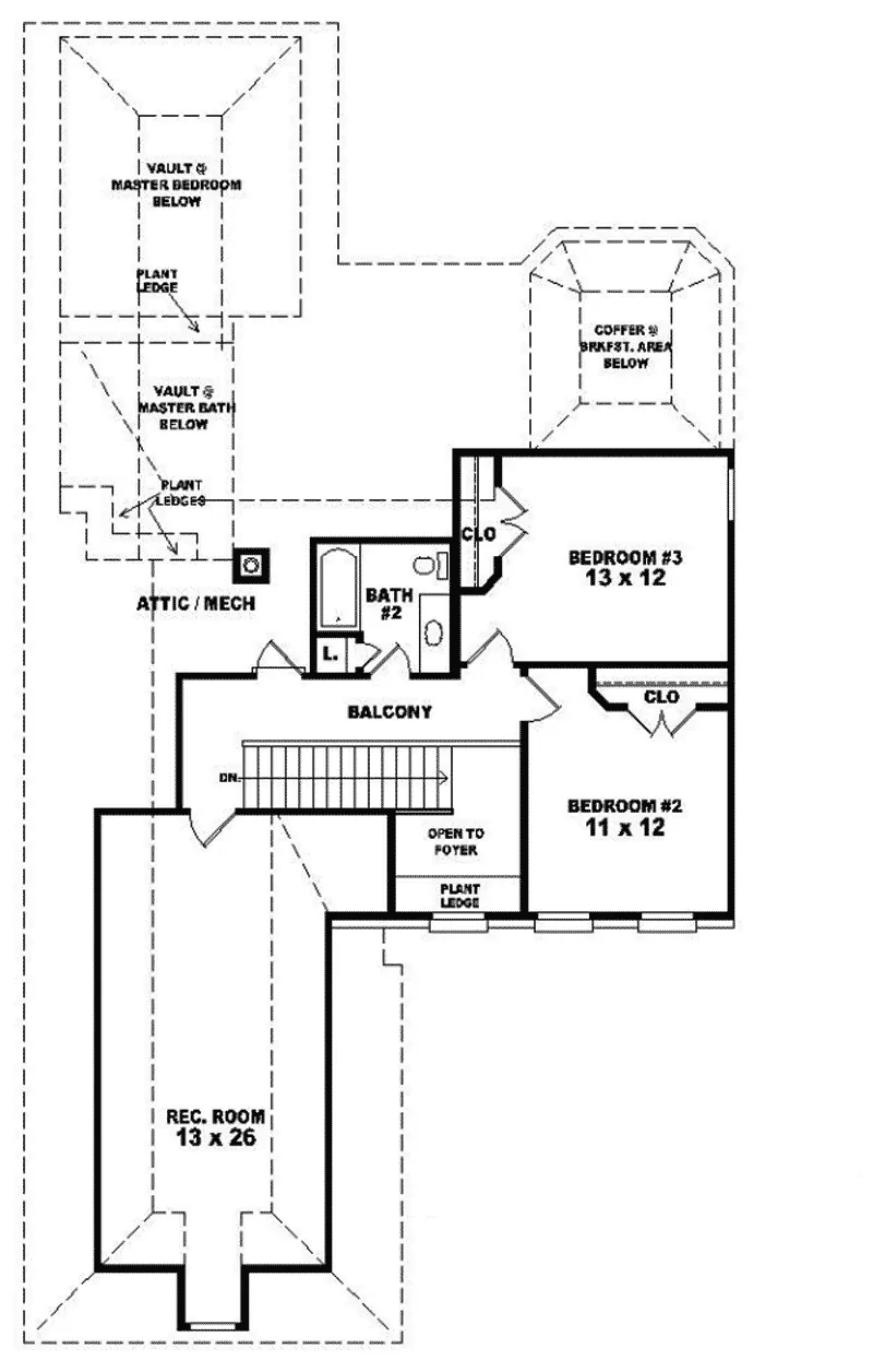 European House Plan Second Floor - Glaizewood European Home 087D-0539 - Search House Plans and More