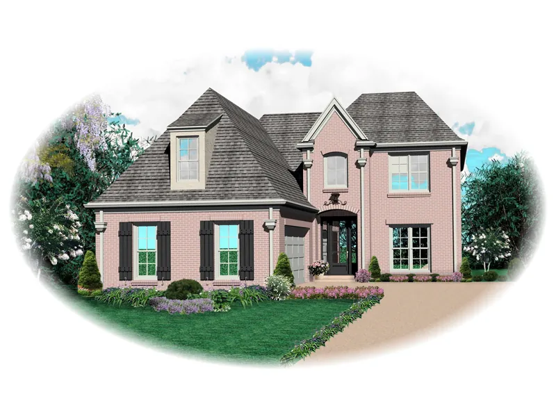 European House Plan Front of Home - Glaizewood European Home 087D-0539 - Search House Plans and More