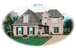 Tudor House Plan Front of Home - Glaizewood European Home 087D-0539 - Search House Plans and More