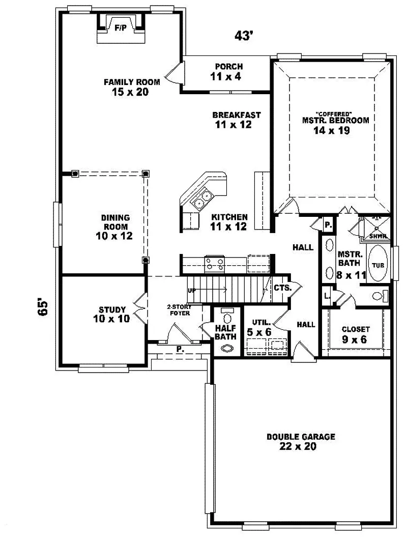 European House Plan First Floor - Seamus Country Home 087D-0547 - Shop House Plans and More