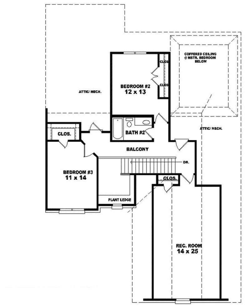 European House Plan Second Floor - Seamus Country Home 087D-0547 - Shop House Plans and More
