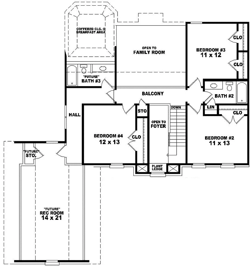 Country House Plan Second Floor - McCormack Traditional Home 087D-0550 - Shop House Plans and More