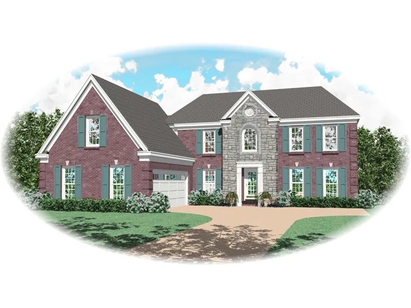 Country House Plan Front of Home - McCormack Traditional Home 087D-0550 - Shop House Plans and More