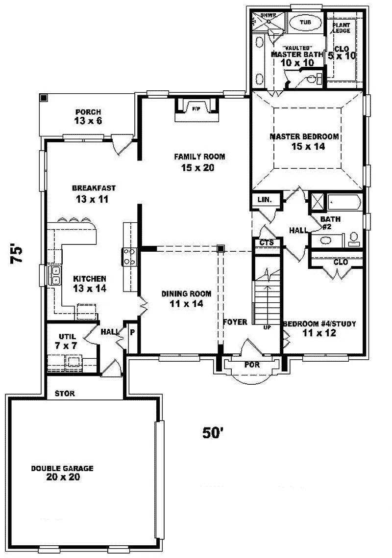 Traditional House Plan First Floor - Warwick Place Georgian Home 087D-0564 - Shop House Plans and More