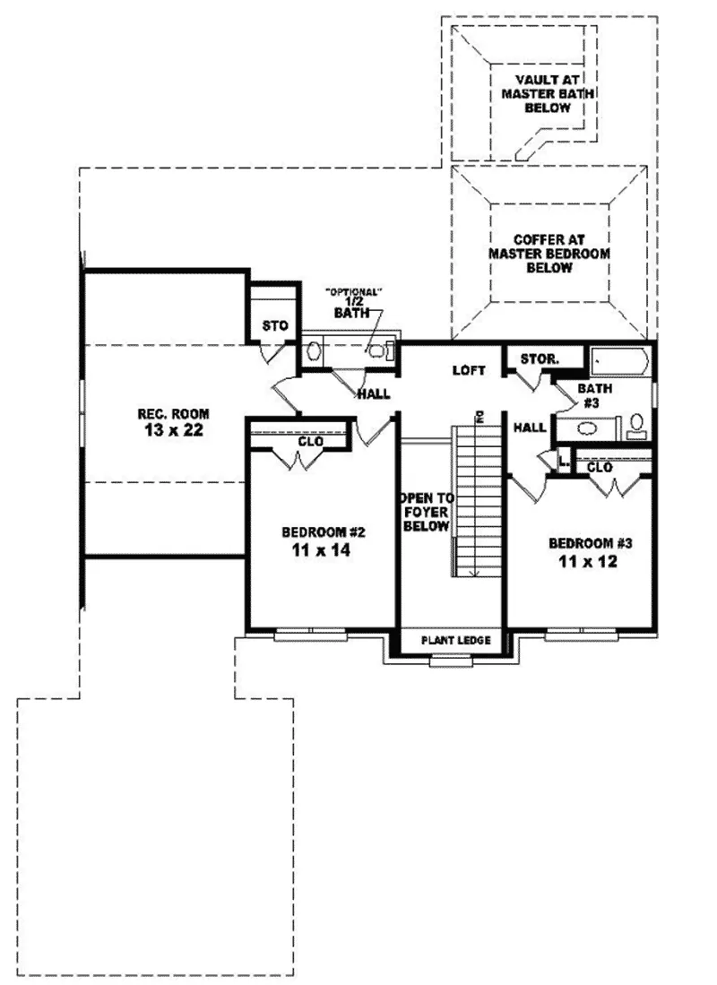 Traditional House Plan Second Floor - Warwick Place Georgian Home 087D-0564 - Shop House Plans and More