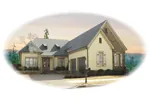 European House Plan Front of Home - Kingspointe Lake European Home 087D-0598 - Search House Plans and More