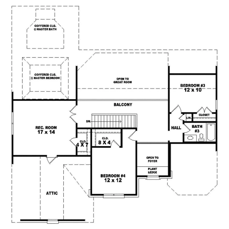 Traditional House Plan Second Floor - Orchard Way Traditional Home 087D-0607 - Shop House Plans and More