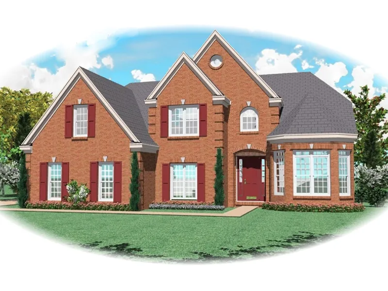 Traditional House Plan Front of Home - Orchard Way Traditional Home 087D-0607 - Shop House Plans and More