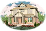 Arts & Crafts House Plan Front of Home - Eugenia Craftsman Home 087D-0616 - Search House Plans and More