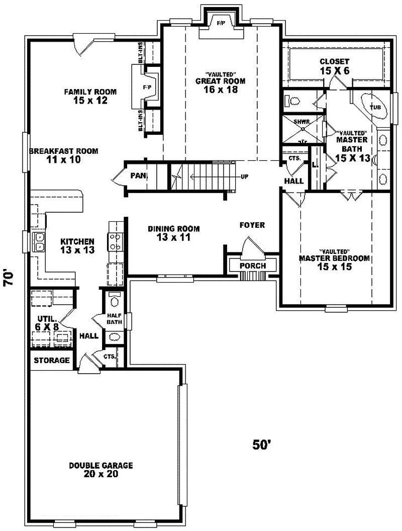Traditional House Plan First Floor - Rutherford Park European Home 087D-0629 - Shop House Plans and More