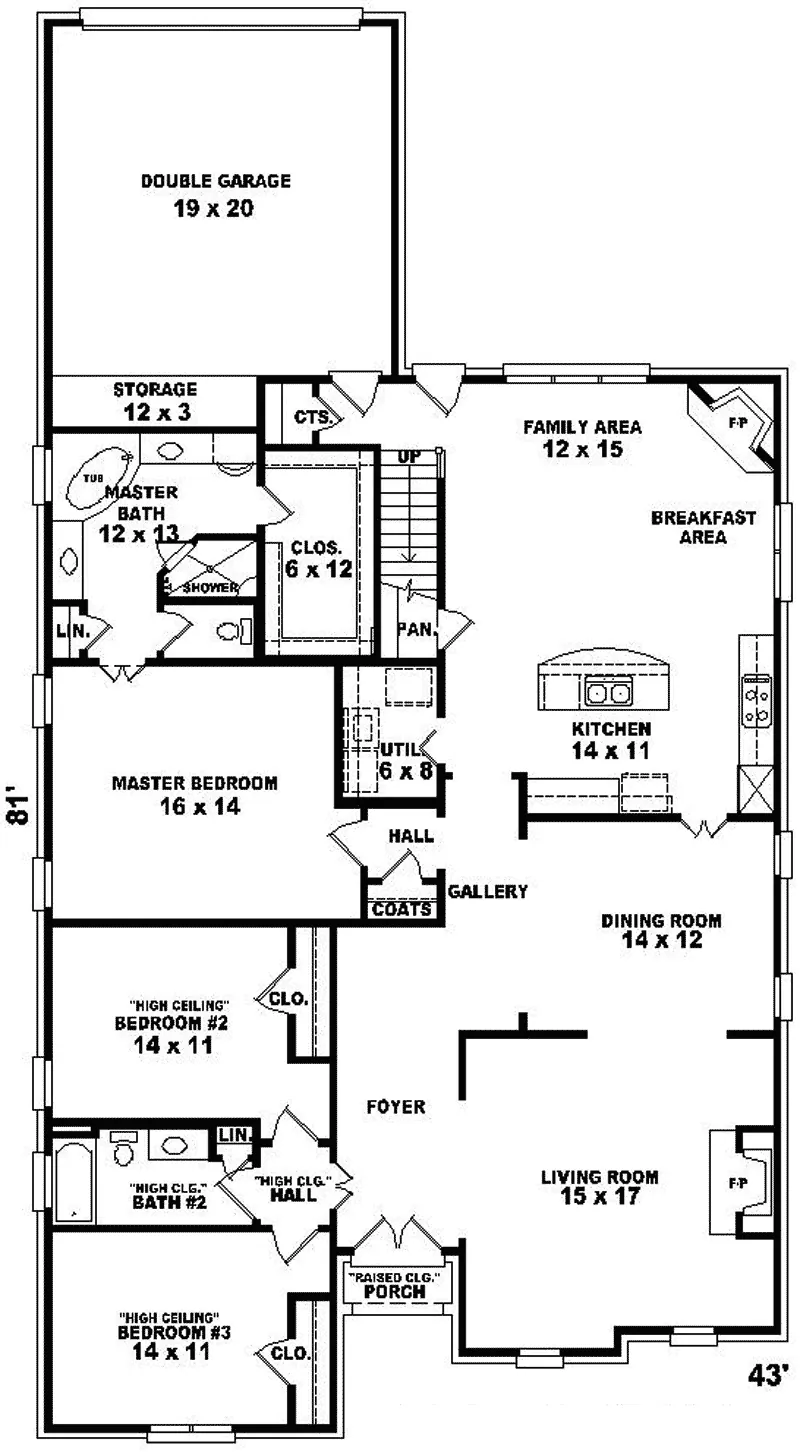 Colonial House Plan First Floor - Declan Traditional Home 087D-0647 - Search House Plans and More