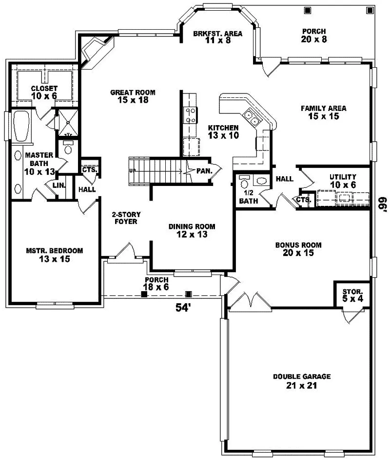 European House Plan First Floor - Taradale Traditional Home 087D-0650 - Shop House Plans and More