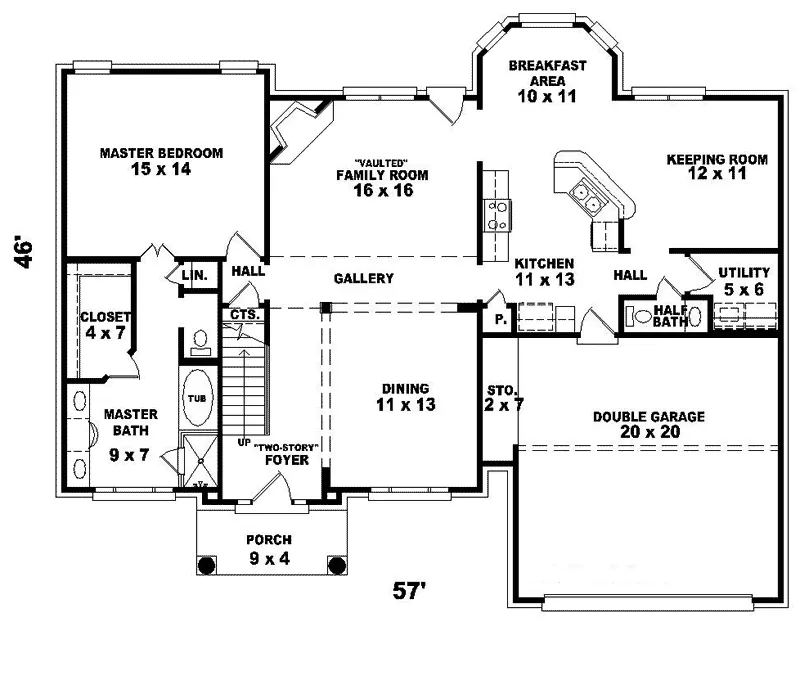 Plantation House Plan First Floor - Antoine Creek Colonial Home 087D-0659 - Search House Plans and More