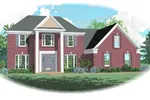 Plantation House Plan Front of Home - Antoine Creek Colonial Home 087D-0659 - Search House Plans and More
