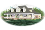 Acadian House Plan Front of Home - Hatton Place Country Home 087D-0665 - Search House Plans and More