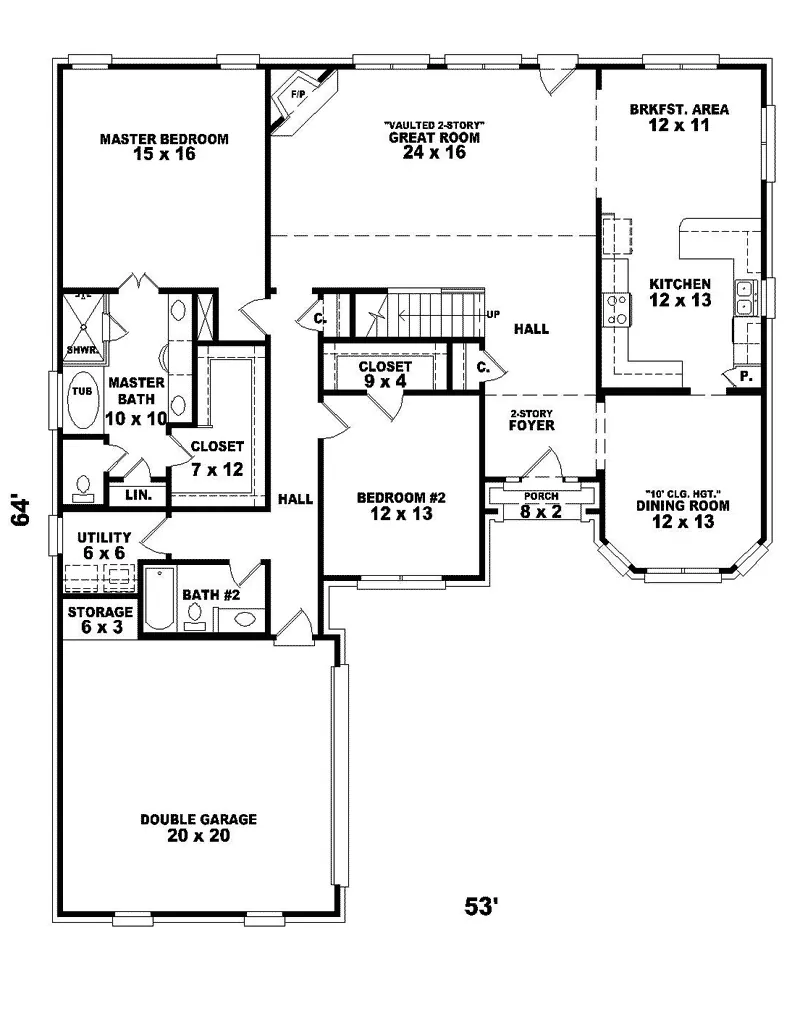 Colonial House Plan First Floor - Domenique Manor Traditional Home 087D-0712 - Search House Plans and More
