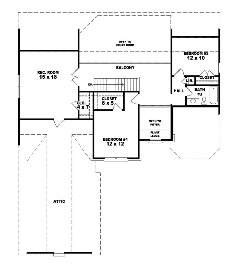 Colonial House Plan Second Floor - Domenique Manor Traditional Home 087D-0712 - Search House Plans and More
