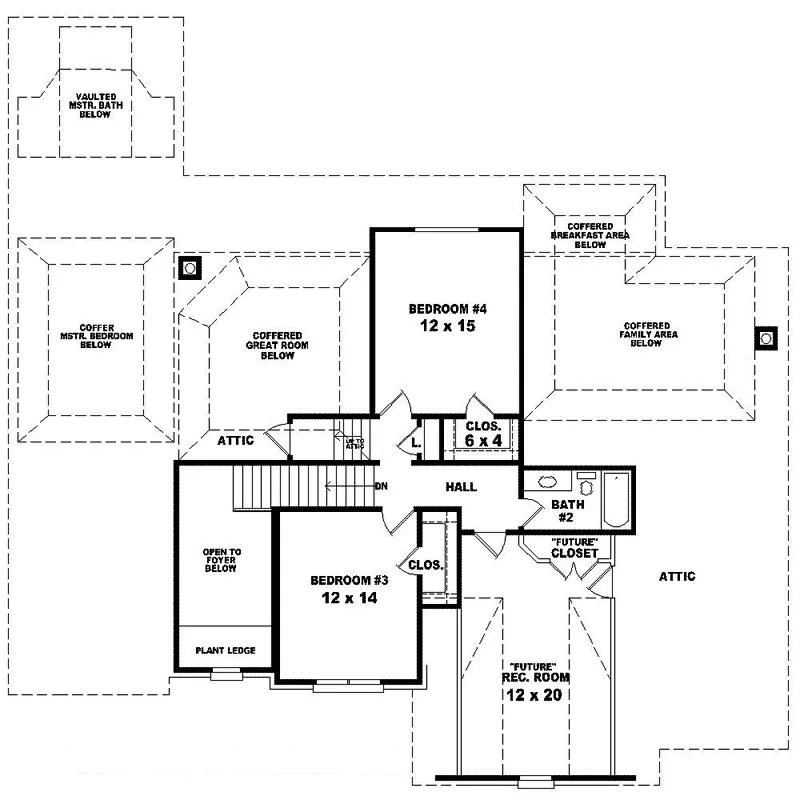 Country House Plan Second Floor - Cydonia Traditional Home 087D-0742 - Search House Plans and More