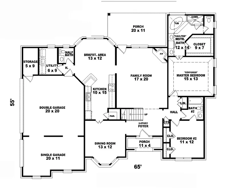 Country House Plan First Floor - Holloway Creek Traditional Home 087D-0769 - Search House Plans and More