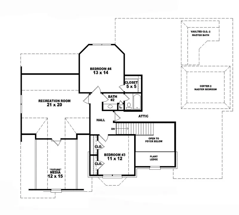 Country House Plan Second Floor - Holloway Creek Traditional Home 087D-0769 - Search House Plans and More