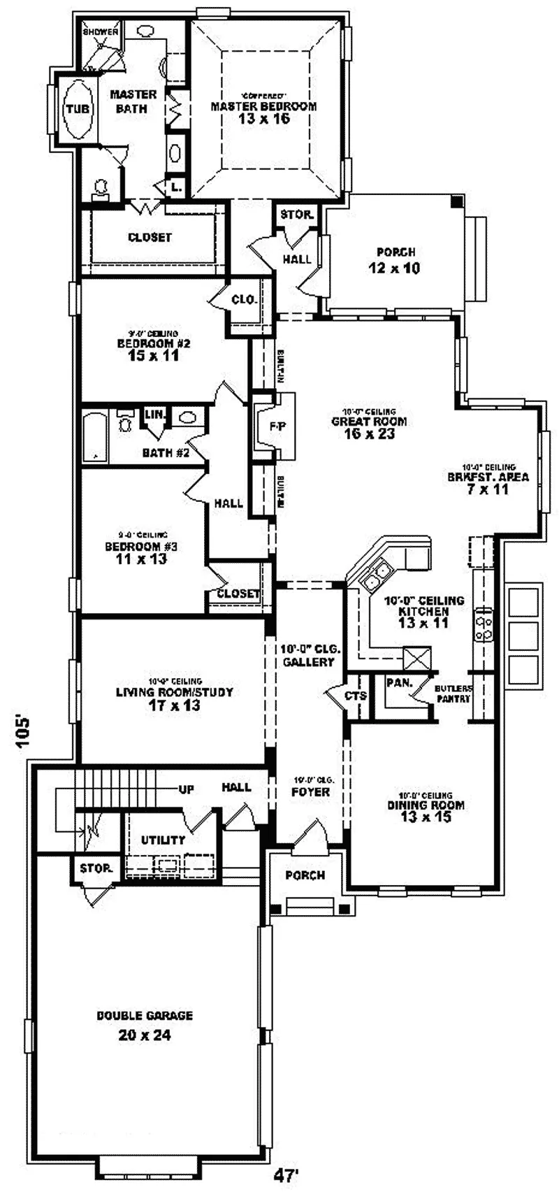 Traditional House Plan First Floor - Montauk Spring Cottage Home 087D-0782 - Shop House Plans and More