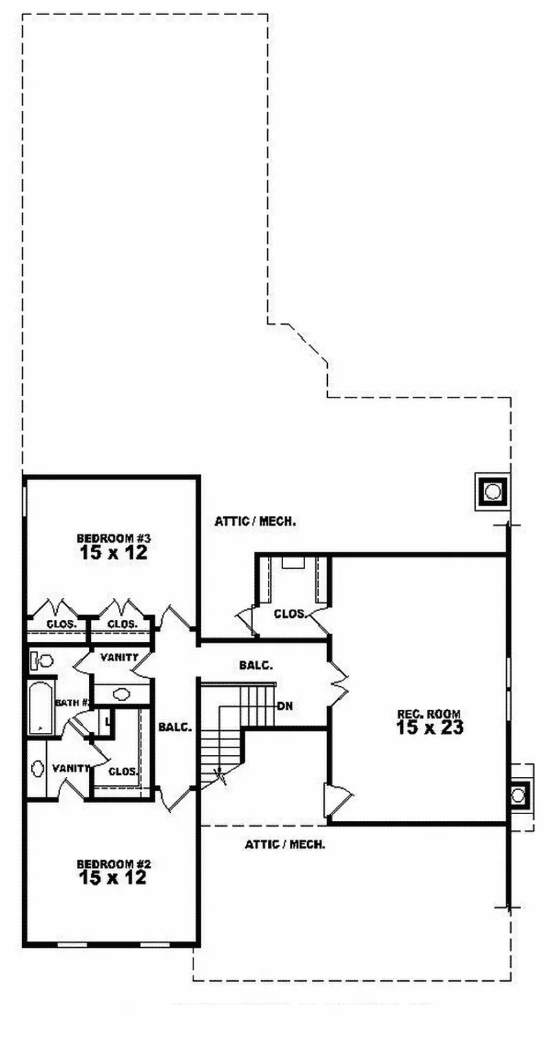 Arts & Crafts House Plan Second Floor - Sunbridge Tudor Style Home 087D-0804 - Shop House Plans and More