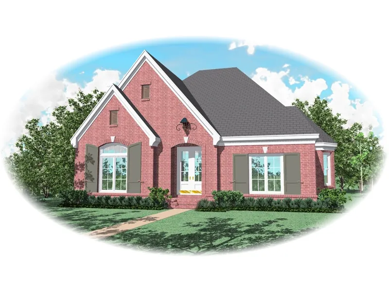 Traditional House Plan Front of Home - Kingsgate Traditional Ranch Home 087D-0836 - Search House Plans and More