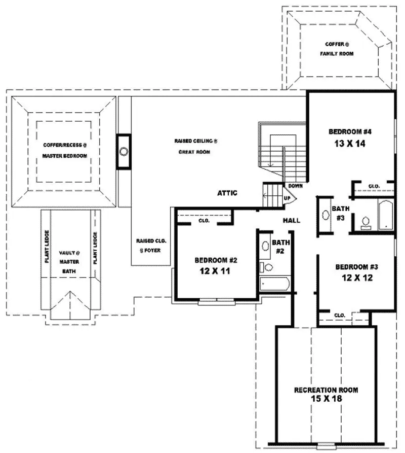 European House Plan Second Floor - Kingspier Traditional Home 087D-0854 - Search House Plans and More