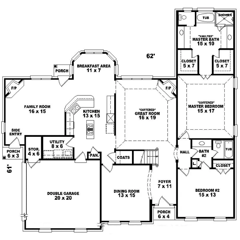 Luxury House Plan First Floor - Minturn Traditional Home 087D-0871 - Shop House Plans and More